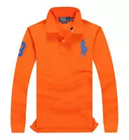 polo coupe classique en coton tee shirt orange